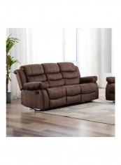 Allecia 3-Seater Recliner Sofa Brown