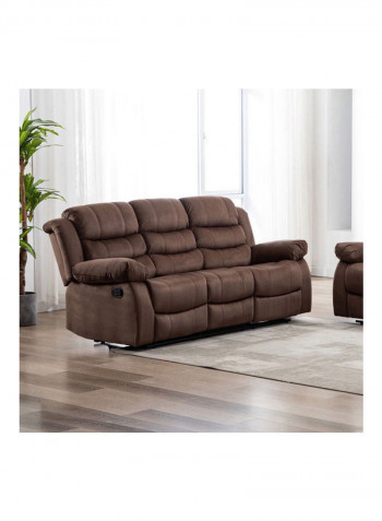 Allecia 3-Seater Recliner Sofa Brown