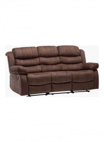Allecia 3-Seater Recliner Sofa Brown