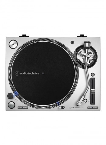 Direct-Drive Professional DJ Turntable AT-LP140XPSV Silver/Clear