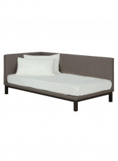 Mid Century Upholstered Modern Daybed With Mattress Grey