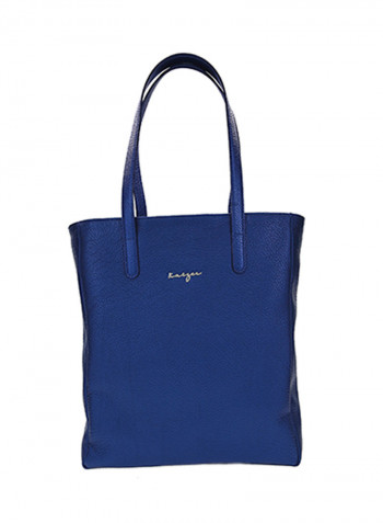 Midas Genuine Leather Tote Bag Blue