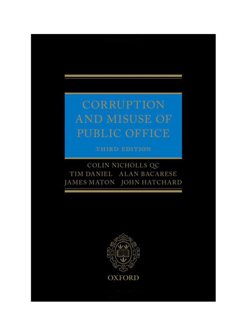 Corruption And Misuse Of Public Office Hardcover