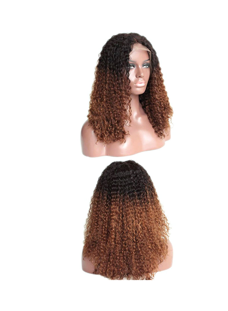 Short Lace Ombre Wigs Black/Brown 16inch