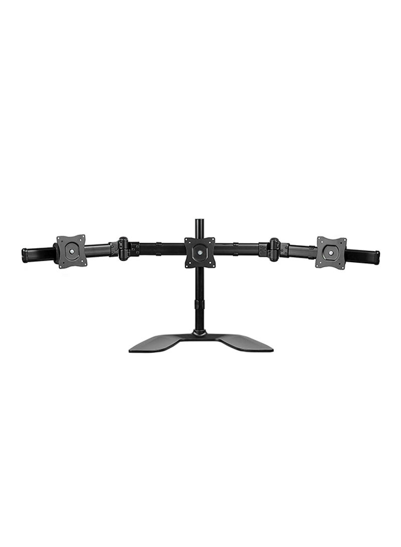 Triple Monitor Arm Stand Mount Black