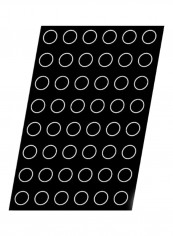 48-Cavities Bakeware Mould Black/White 42x21millimeter