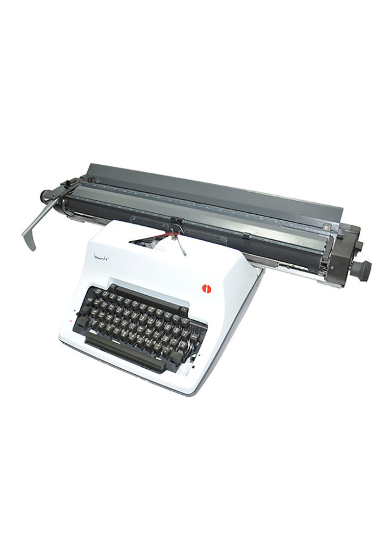 Manual Arabic Typewriter Met Carriage Black/White