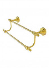 Retro Dot Collection Double Towel Bar Gold 24inch