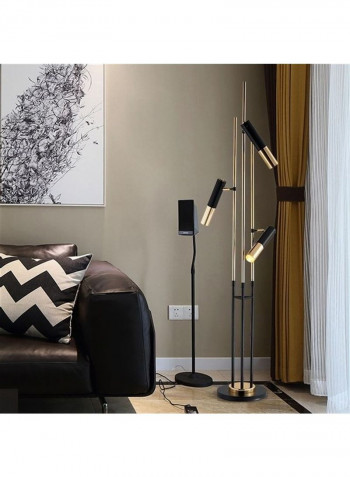 Three-head Electroplating Iron Floor Lamp Gold/Black