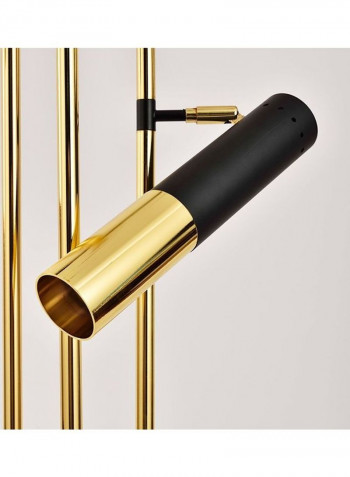 Three-head Electroplating Iron Floor Lamp Gold/Black