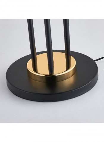 Three-head Electroplating Iron Floor Lamp Gold/Black