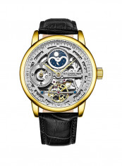 Men's Casual Leather Automatic Skeleton Wrist Watch 3917.2