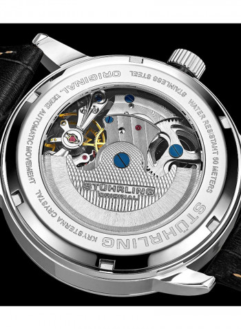 Men's Casual Leather Automatic Skeleton Wrist Watch 3917.1