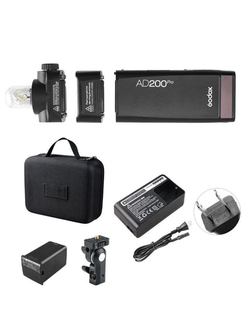 AD200Pro Portable Wireless TTL Flash With Changeable Head Black