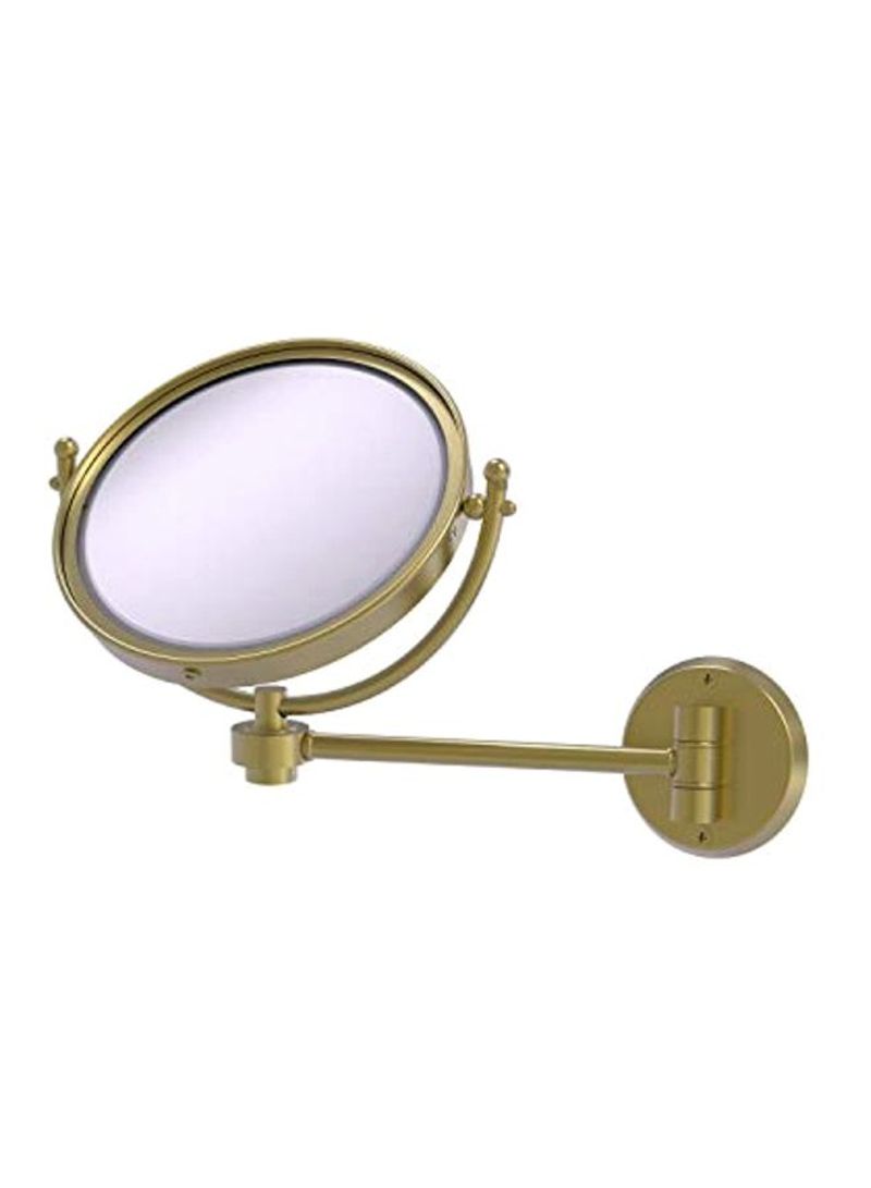 Wall Mounted 3X Swivel Make-Up Mirror Gold/Clear 8inch
