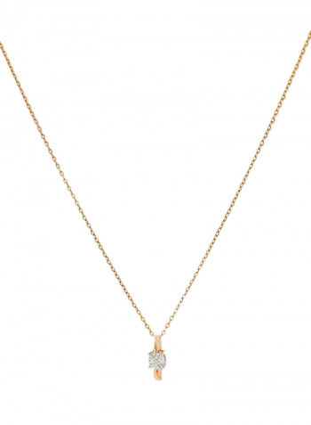 18 Karat Yellow Gold Diamond Pendant