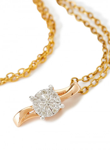 18 Karat Yellow Gold Diamond Pendant