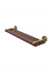 Dottingham Collection Wall Mounted Wood Shelf Brown/Gold 22inch