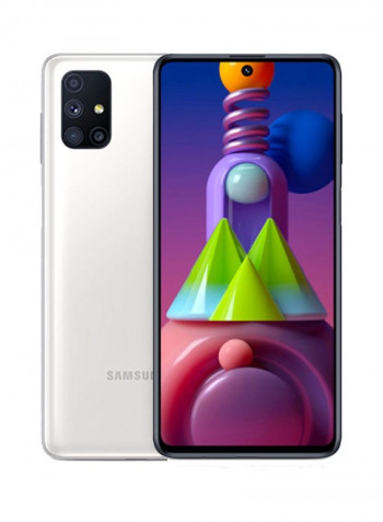 Samsung Galaxy M51 Dual SIM White 8GB RAM 128GB 4G LTE - UAE Version