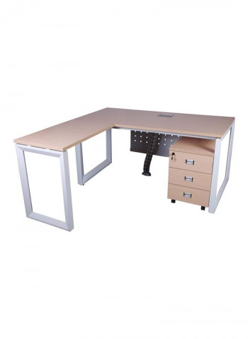 Vorm Modern Workstation Beige/White