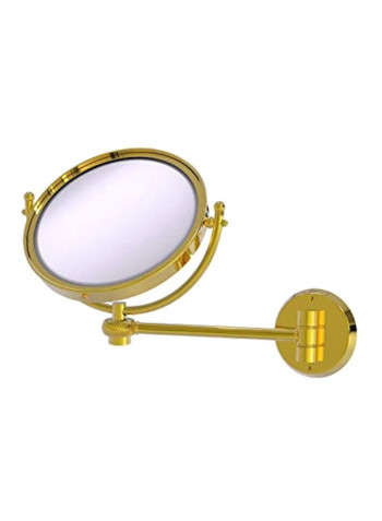 Wall Mounted Make-Up Mirror Gold/Clear 11x8x10inch