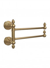 Waverly Place Collection 2-Swing Arm Towel Rail Gold 12.5x7x7.1inch