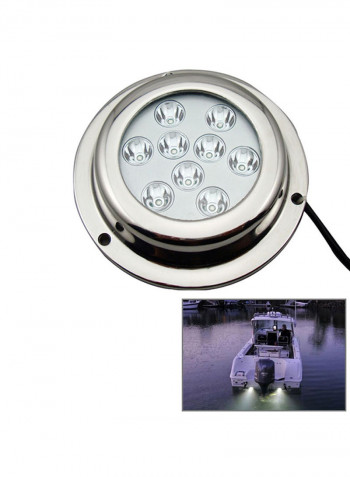 Underwater Boat Marine LED Light Silver 14x6x21centimeter