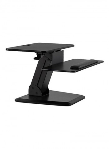 Height Adjustable Tabletop Standing Monitor Riser Desk Black