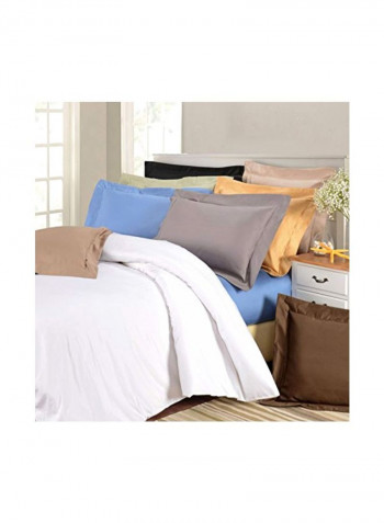 3-Piece Duvet Cover Set Mocha King/California King