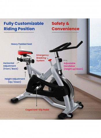 Commercial Grade Spin Bike Exercise Cycle For Gyms 24.40x41.30x47inch