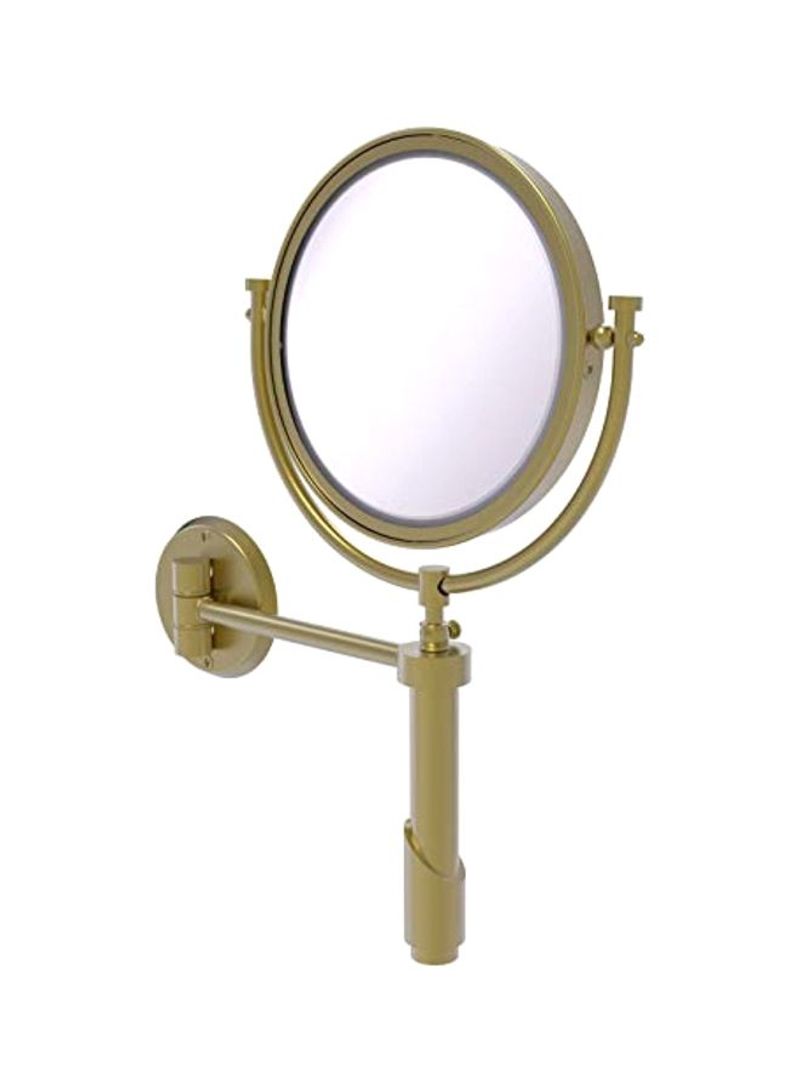 Tribecca Collection Brass Double Face Make-Up Mirror Satin Brass/Clear 8inch