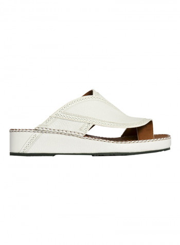 Toe Ring Arabic Sandals White