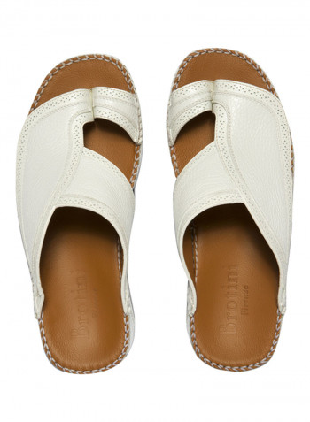 Toe Ring Arabic Sandals White