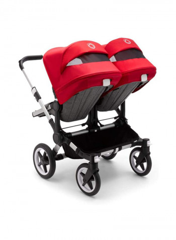 Bugaboo Donkey 3 duo extension set complete-Grey Melange Red