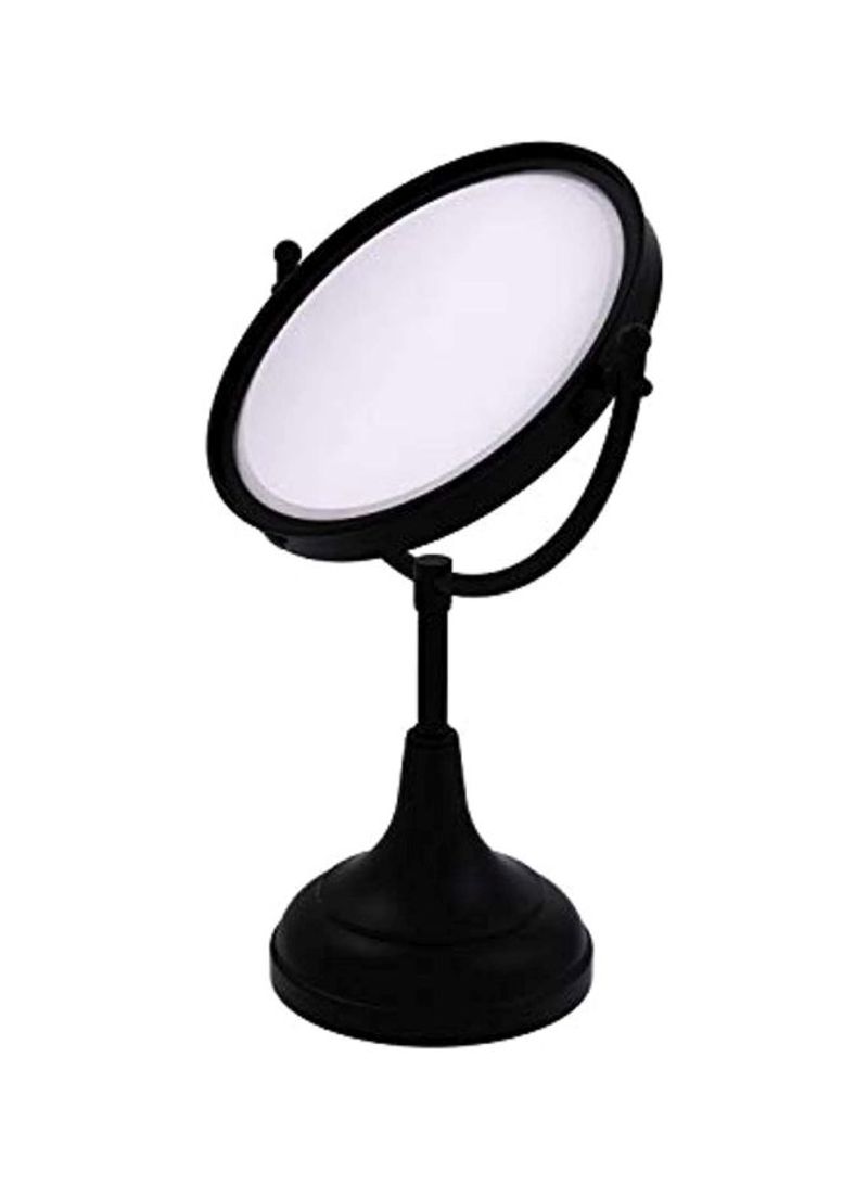 Mirror With 4x Magnification Matte Black/Clear 15inch