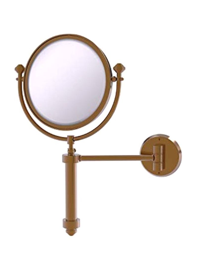 Southbeach Collection Wall Mounted Magnification Make-Up Mirror Brown/Clear 11x8x16inch