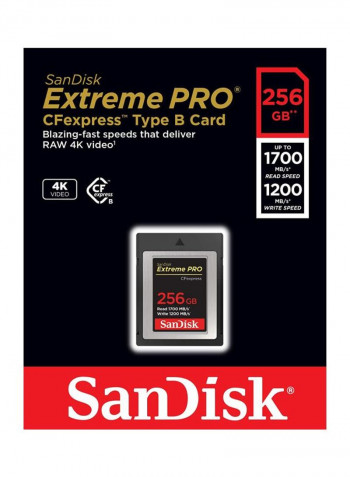 Extreme Pro CFexpress Card Type B 256GB Black