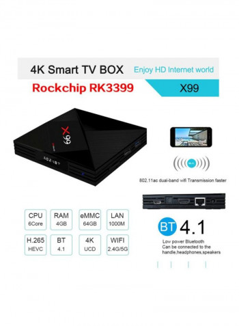 Smart Network Player TV Box XD4391402 Black