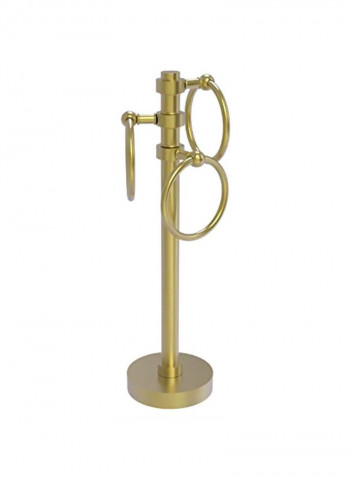 Vanity Top 3 Ring Guest Towel Holder Gold