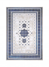 Trend Collection Carpet Modern Contemporary Area Rug Beige/Blue/White 200x290centimeter