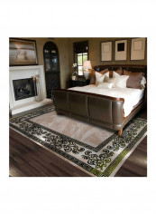 Trend Collection Carpet Modern Contemporary Area Rug Beige/Green 200x290centimeter