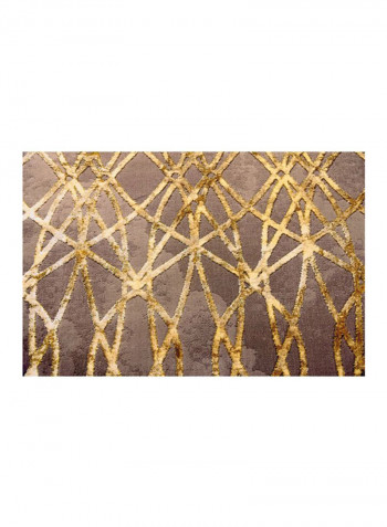 Trend Collection Carpet Modern Contemporary Area Rug Brown/Gold 200x290centimeter