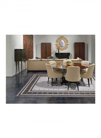 Trend Collection Carpet Modern Contemporary Area Rug White/Black 200x290centimeter