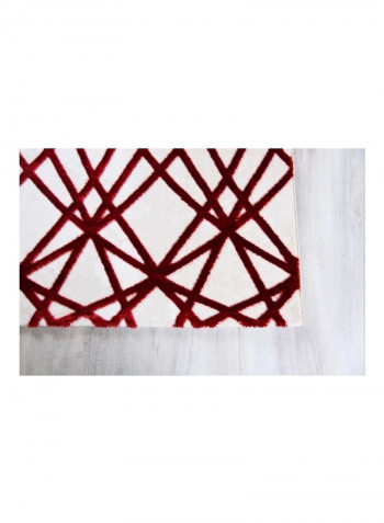 Trend Collection Carpet Modern Contemporary Area Rug Beige/Red 200x290centimeter