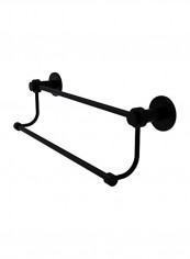 Mercury Collection Double Groovy Accents Towel Bar Black 24inch