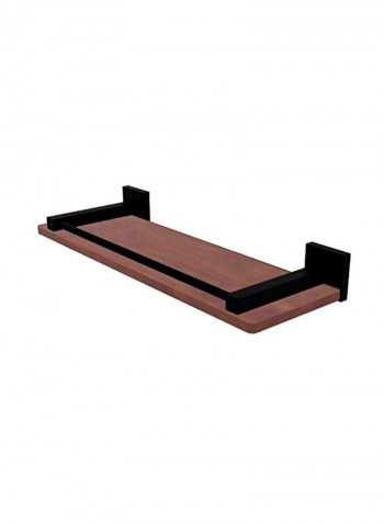 Montero Collection Gallery Rail Wood Shelf Matte Black 16inch