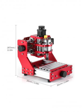 Metal And Wood Engraving Milling Machine Red/Silver/Black 11.32x11.6x11.6inch