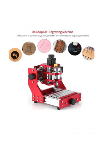 Metal And Wood Engraving Milling Machine Red/Silver/Black 11.32x11.6x11.6inch