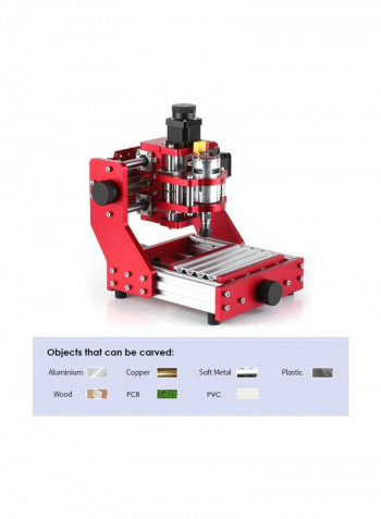 Metal And Wood Engraving Milling Machine Red/Silver/Black 11.32x11.6x11.6inch