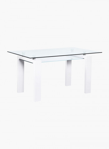 Focus 6-Seater Dining Table Set White/Grey/Silver